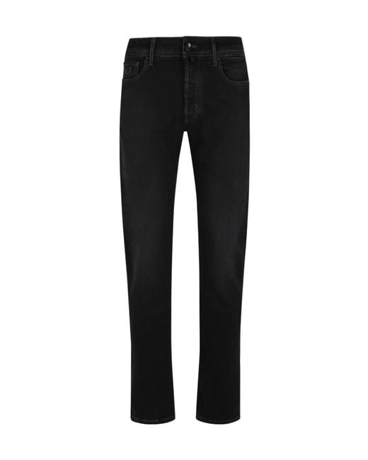 Jacob Cohen Black Straight-Leg Jeans for men