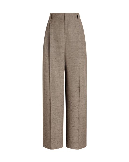 Dolce & Gabbana Brown Belted Wide-Leg Pants