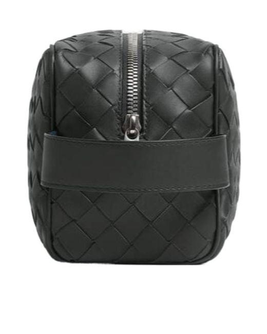 Bottega Veneta Black Intrecciato Travel Pouch for men