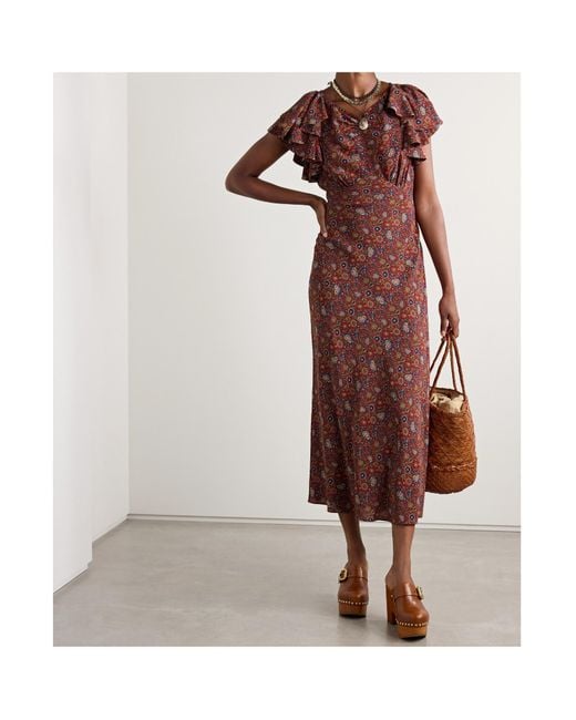Doen Red Ruffle Dress