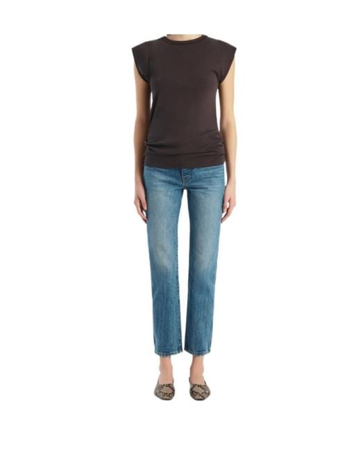 Khaite Blue Straight-Leg Jeans