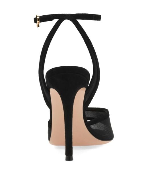 Gianvito Rossi Black Pointed High Heel Sandals