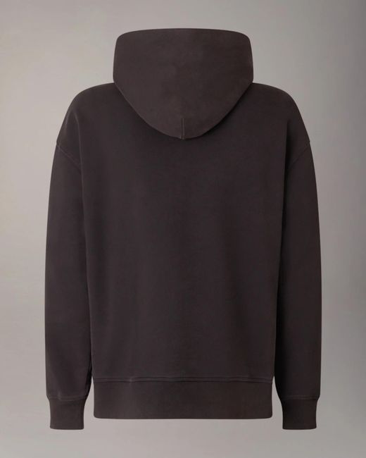 Moose Knuckles Blue True North Logo Hoodie for men