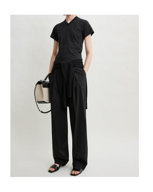 Totême Black Short-Sleeved T-Shirt