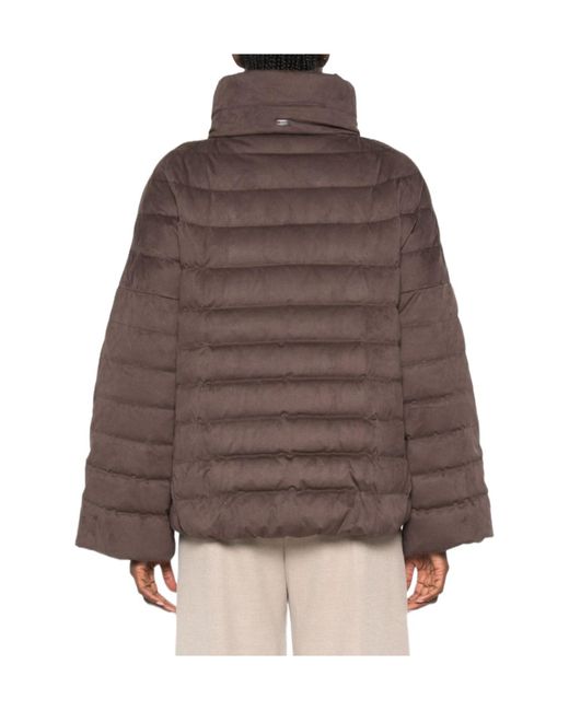 Herno Brown Long-Sleeved Padded Jacket