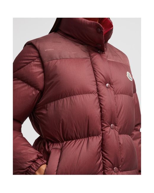 Moncler Red Verone Logo Patch Reversible Jacket