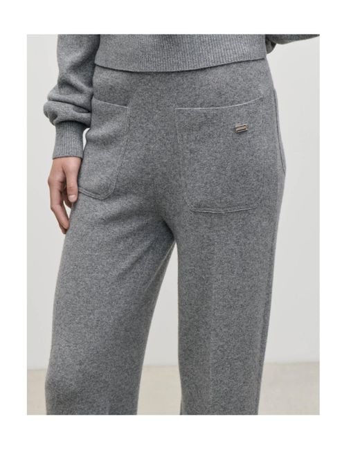 Victoria Beckham Gray Alina Knitted Trouser
