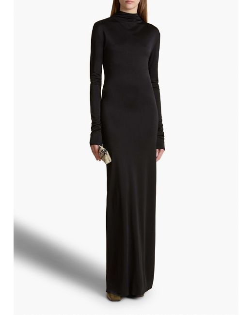 Khaite Black Long-Sleeved Dress
