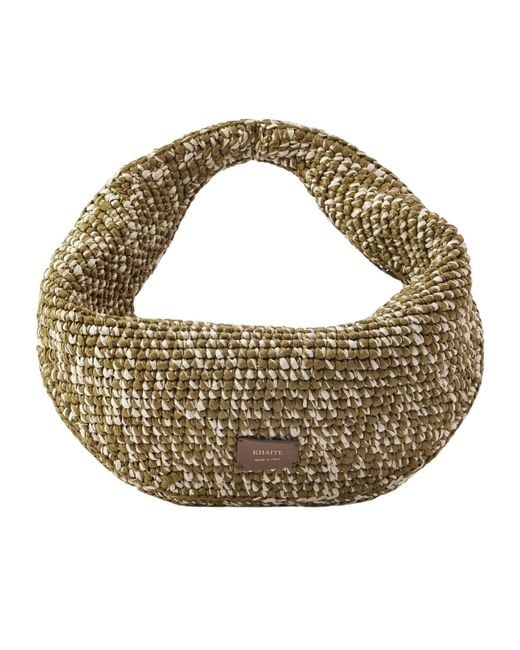 Khaite Metallic Olivia Medium Woven Shoulder Bag
