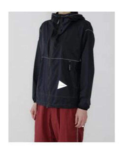 And Wander Black Pertex Windproof Casual Jacket for men
