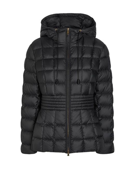 Moncler Black Hooded Quilted Shell Jacket