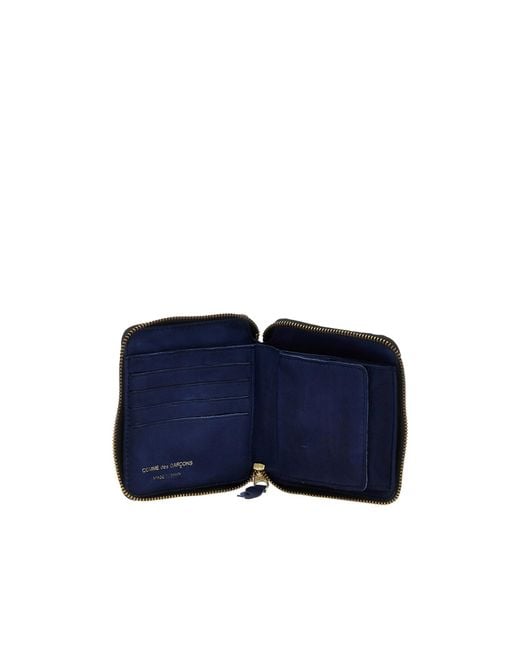 Comme des Garçons Blue Comme Des Garçons Wallet Rectangular Shaped Zip-Around Wallet for men
