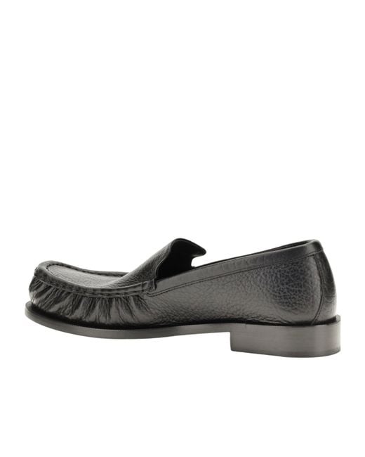 Dries Van Noten Black Round-Toe Loafers for men