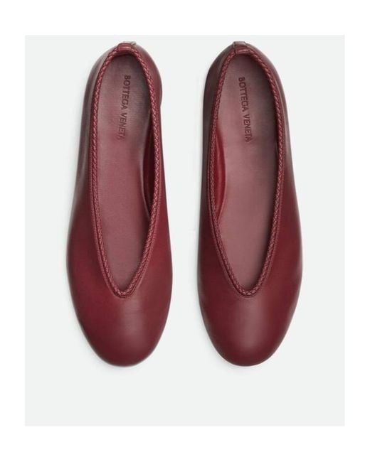 Bottega Veneta Red Rosa Ballerina Shoes