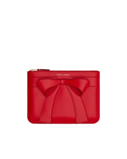 Comme des Garçons Red Comme Des Garçons Wallet Big Bow Zipped Purse for men