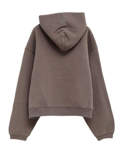 ERL Brown Long-Sleeve Hoodie for men