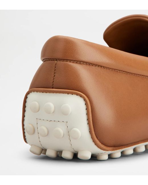 Tod's Brown Round-Toe Loafers for men
