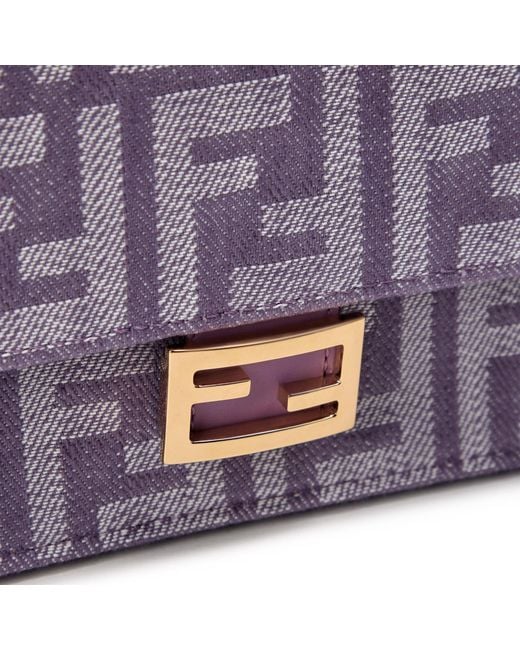 Fendi Purple Minimalist Clutch Bag