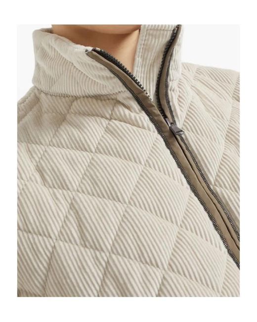 Brunello Cucinelli White Quilted Jacket