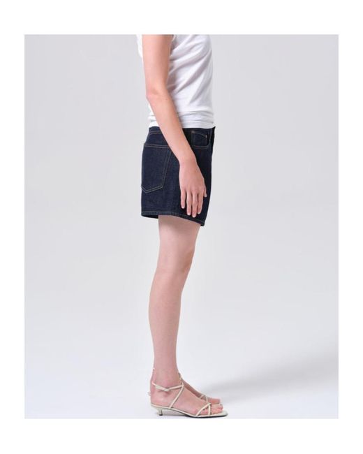 Agolde Blue Leith Short (Weightless)