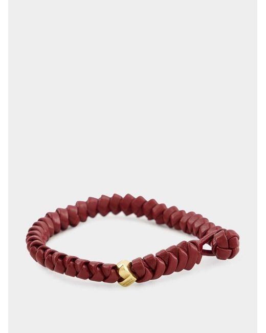 Bottega Veneta Red Knot Bracelet for men