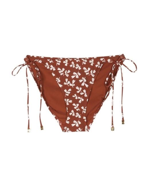 Tory Burch White Floral Bikini Bottoms