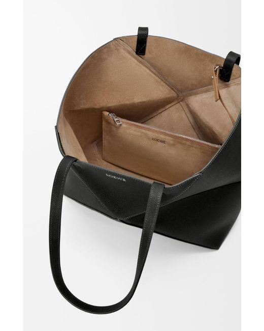 Loewe Black Medium Puzzle Fold Horizontal Tote Bag