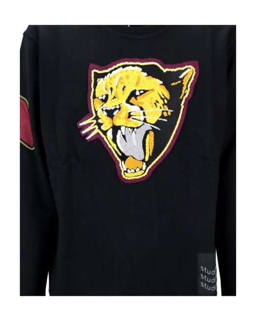 Givenchy Blue Tiger-Headed Knitted Pullover for men
