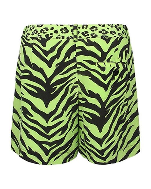 Moschino Green Pattern Detail Shorts