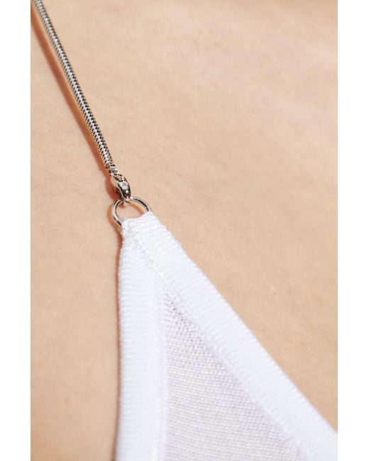 Alaïa White Chain Straps Dress