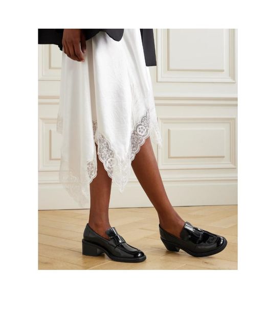 Jimmy Choo Black Patent-Leather Loafers