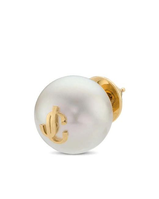 Jimmy Choo White Pearl Earrings