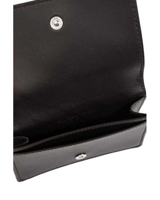 Bottega Veneta Black Intrecciato Business Card Case for men