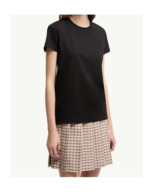 Moncler Black Logo Patch Cotton T-Shirt