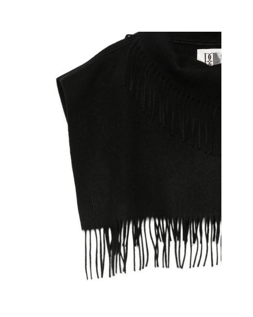 By Malene Birger Black Fringed Shawl
