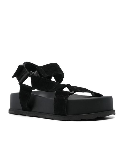 Moschino Black Touch-Strap Fastened Open-Toe Sandals