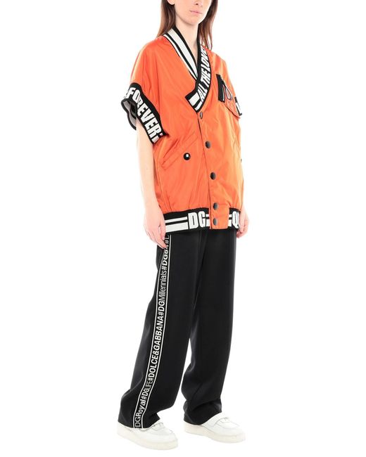 Dolce & Gabbana Orange Solid Color Short-Sleeve Cardigan