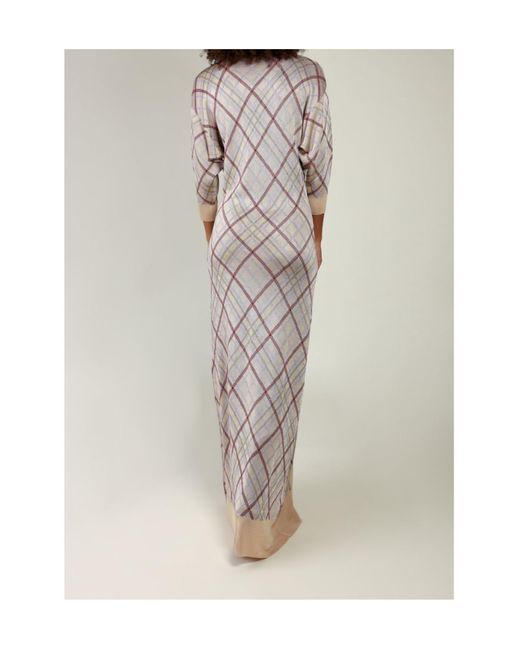 Rabanne Natural Checked Cardigan Dress