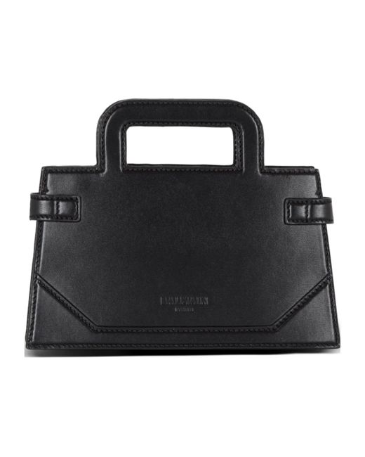 Balmain Black Small B-Buzz Top Handle Bag