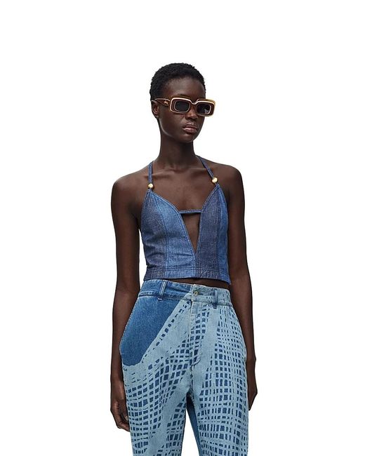 Loewe Blue Strappy Top