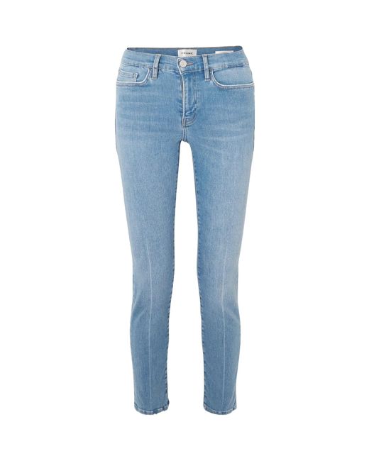 FRAME Blue Cropped Jeans