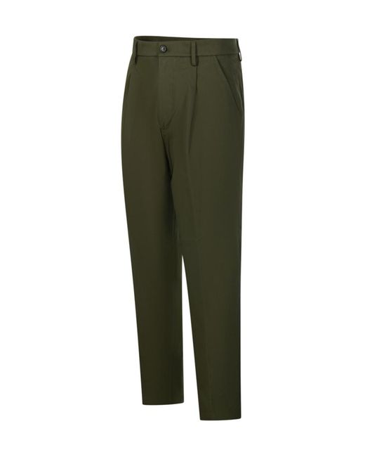 Department 5 Green Straight-Leg Casual Trousers for men