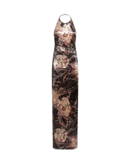 Etro White Long Printed Chenille Dress