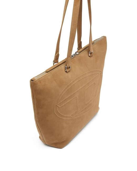 DIESEL Brown 1Dr Dome-Suede Tote With Oval D Logo for men