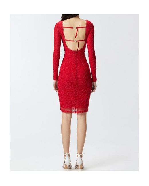 Pinko Red Aaron Open Back Dress