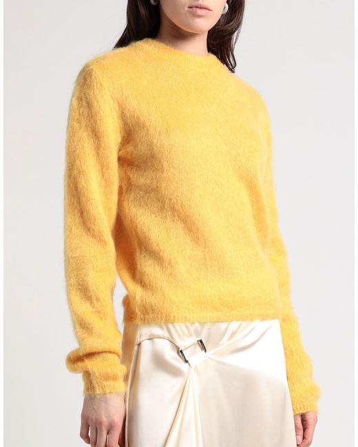 Marni Yellow Minimalist Solid Color Knit Top