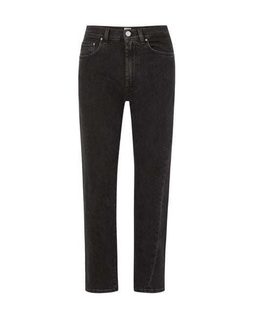 Totême  Black High-Rise Straight Jeans