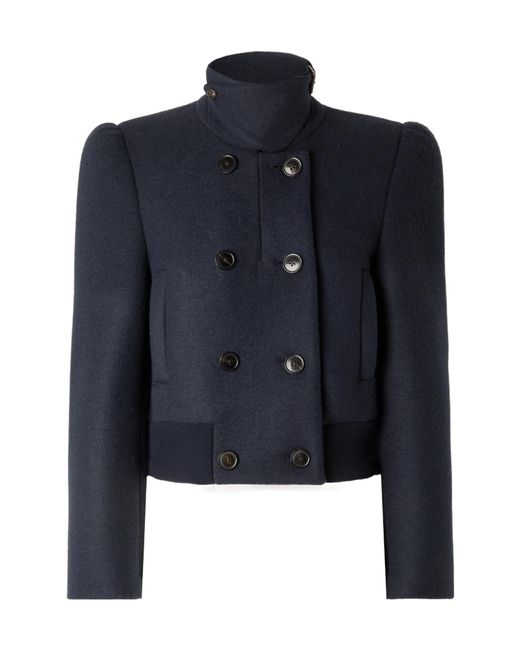 Dries Van Noten Blue Felt Jacket