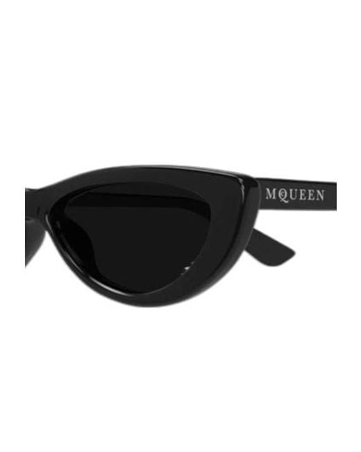 McQueen White Eyewear Cat-Eye Frame Sunglasses