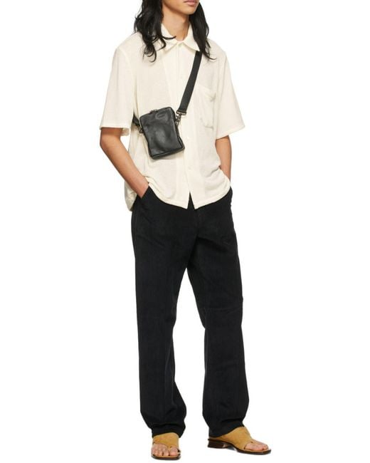 Our Legacy Black Corduroy Cotton Chino Trousers for men